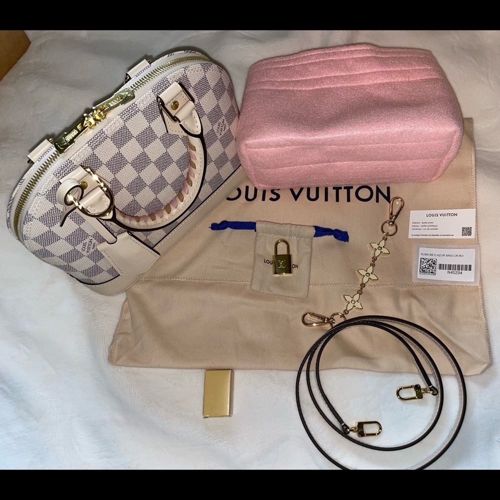 Brand New Limited Edition Louis Vuitton Alma BB in Damier Azur